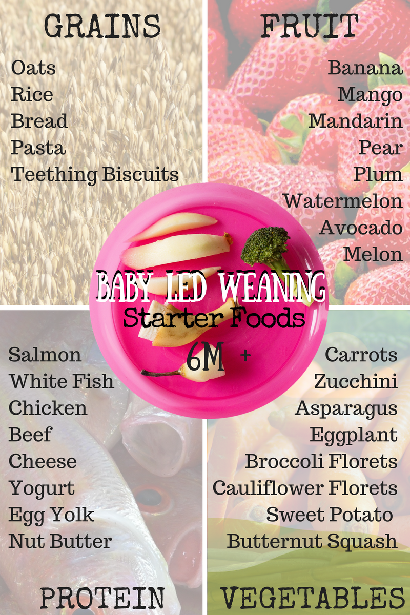 Baby Led Weaning Starter Foods 6months Family Style Nutrition